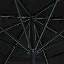 haveparasol med aluminiumstang 500 cm sort