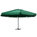haveparasol med aluminiumstang 600 cm grøn