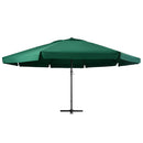 haveparasol med aluminiumstang 600 cm grøn