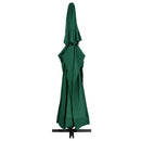 haveparasol med aluminiumstang 600 cm grøn