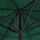 haveparasol med aluminiumstang 600 cm grøn