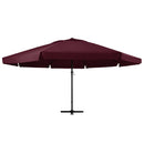 haveparasol med aluminiumstang 600 cm bordeauxrød