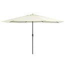 parasol 390 cm metalstang sandfarvet