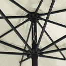 parasol 390 cm metalstang sandfarvet