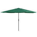 parasol 390 cm metalstang grøn