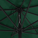 parasol 390 cm metalstang grøn