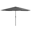 parasol 390 cm metalstang antracitgrå