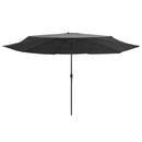 parasol 390 cm metalstang antracitgrå