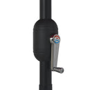 parasol med metalstang 390 cm gråbrun