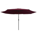 udendørs parasol med metalstang 390 cm bordeauxrød