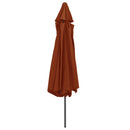 parasol med metalstang 390 cm terrakotta