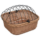 cykelkurv med låg til styr 50x45x35 cm naturlig pil