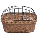 cykelkurv med låg til styr 50x45x35 cm naturlig pil