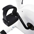 motionscykel med båndmodstand hvid