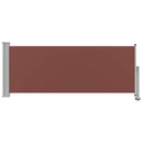 sammenrullelig sidemarkise til terrassen 100 x 300 cm brun
