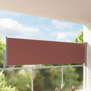 sammenrullelig sidemarkise til terrassen 100 x 300 cm brun