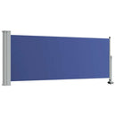 sammenrullelig sidemarkise til terrassen 100 x 300 cm blå