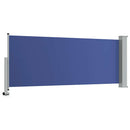 sammenrullelig sidemarkise til terrassen 100 x 300 cm blå