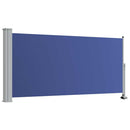 sammenrullelig sidemarkise til terrassen 120 x 300 cm blå
