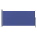 sammenrullelig sidemarkise til terrassen 120 x 300 cm blå