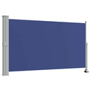 sammenrullelig sidemarkise til terrassen 140 x 300 cm blå
