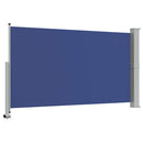 sammenrullelig sidemarkise til terrassen 140 x 300 cm blå