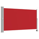 sammenrullelig sidemarkise til terrassen 140 x 300 cm rød