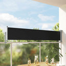 sammenrullelig sidemarkise 60 x 300 cm sort