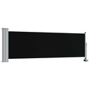 sammenrullelig sidemarkise 80x300 cm sort