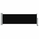 sammenrullelig sidemarkise 80x300 cm sort