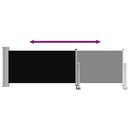 sammenrullelig sidemarkise 80x300 cm sort