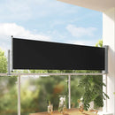 sammenrullelig sidemarkise 80x300 cm sort