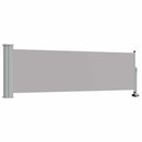 sammenrullelig sidemarkise til terrassen 80 x 300 cm grå