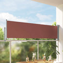 sammenrullelig sidemarkise til terrassen 80 x 300 cm brun