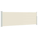 sammenrullelig sidemarkise til terrassen 100x300 cm cremefarvet