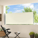 sammenrullelig sidemarkise til terrassen 100x300 cm cremefarvet