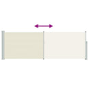 sammenrullelig sidemarkise til terrassen 100x300 cm cremefarvet