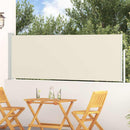 sammenrullelig sidemarkise til terrassen 100x300 cm cremefarvet