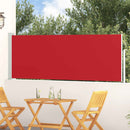 sammenrullelig sidemarkise til terrassen 100 x 300 cm rød