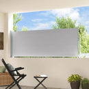 sammenrullelig sidemarkise til terrassen 100 x 300 cm grå
