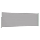 sammenrullelig sidemarkise til terrassen 100 x 300 cm grå