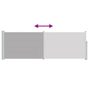 sammenrullelig sidemarkise til terrassen 100 x 300 cm grå