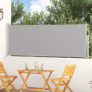 sammenrullelig sidemarkise til terrassen 100 x 300 cm grå