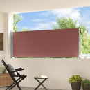 sammenrullelig sidemarkise til terrassen 100 x 300 cm brun
