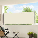 sammenrullelig sidemarkise til terrassen 100x500 cm cremefarvet