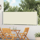 sammenrullelig sidemarkise til terrassen 100x500 cm cremefarvet