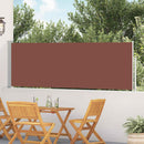 sammenrullelig sidemarkise til terrassen 100 x 500 cm brun