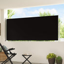 sammenrullelig sidemarkise til terrassen 120x500 cm sort