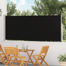 sammenrullelig sidemarkise til terrassen 120x500 cm sort
