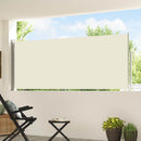 sammenrullelig sidemarkise til terrassen 117x500 cm cremefarvet